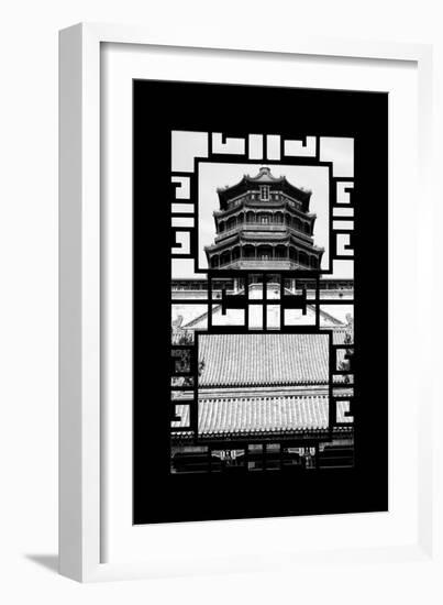 China 10MKm2 Collection - Asian Window - Summer Palace Temple-Philippe Hugonnard-Framed Photographic Print