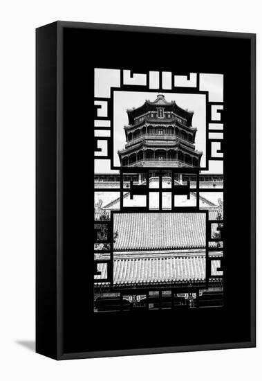 China 10MKm2 Collection - Asian Window - Summer Palace Temple-Philippe Hugonnard-Framed Stretched Canvas