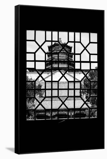 China 10MKm2 Collection - Asian Window - Summer Palace Temple-Philippe Hugonnard-Framed Stretched Canvas