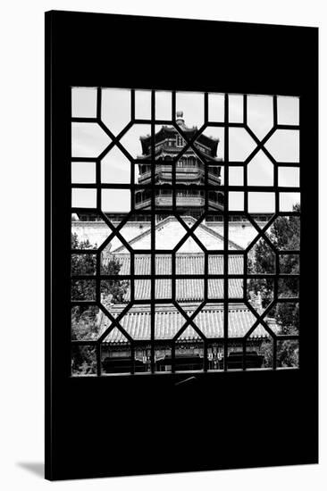 China 10MKm2 Collection - Asian Window - Summer Palace Temple-Philippe Hugonnard-Stretched Canvas