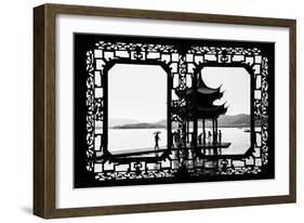 China 10MKm2 Collection - Asian Window - Temple Lake-Philippe Hugonnard-Framed Photographic Print