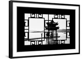 China 10MKm2 Collection - Asian Window - Temple Lake-Philippe Hugonnard-Framed Photographic Print