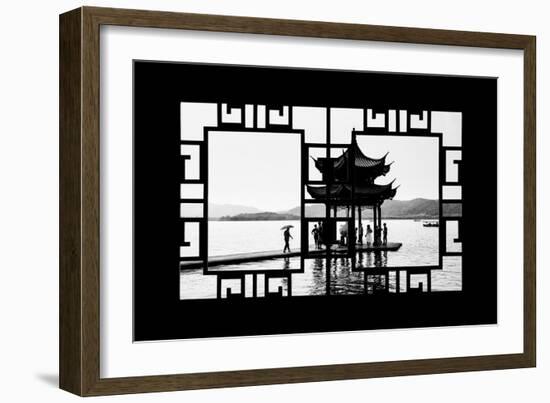 China 10MKm2 Collection - Asian Window - Temple Lake-Philippe Hugonnard-Framed Photographic Print