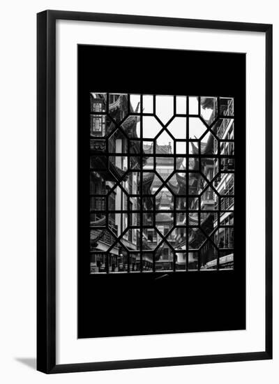 China 10MKm2 Collection - Asian Window - Traditional Architecture in Yuyuan Garden - Shanghai-Philippe Hugonnard-Framed Photographic Print