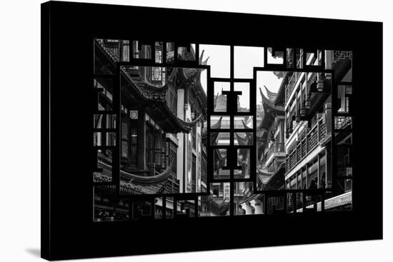 China 10MKm2 Collection - Asian Window - Traditional Architecture in Yuyuan Garden - Shanghai-Philippe Hugonnard-Stretched Canvas