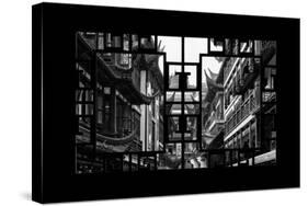 China 10MKm2 Collection - Asian Window - Traditional Architecture in Yuyuan Garden - Shanghai-Philippe Hugonnard-Stretched Canvas