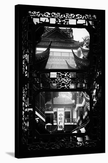 China 10MKm2 Collection - Asian Window - Traditional Architecture in Yuyuan Garden - Shanghai-Philippe Hugonnard-Stretched Canvas