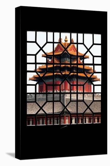 China 10MKm2 Collection - Asian Window - Watchtower - Forbidden City-Philippe Hugonnard-Stretched Canvas