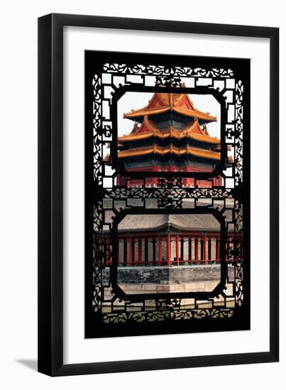 China 10MKm2 Collection - Asian Window - Watchtower - Forbidden City-Philippe Hugonnard-Framed Photographic Print