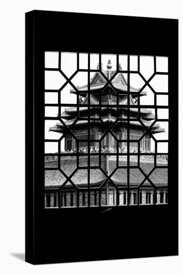 China 10MKm2 Collection - Asian Window - Watchtower - Forbidden City-Philippe Hugonnard-Stretched Canvas
