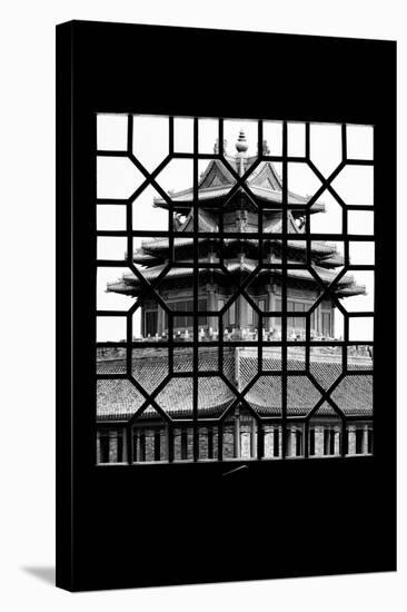 China 10MKm2 Collection - Asian Window - Watchtower - Forbidden City-Philippe Hugonnard-Stretched Canvas