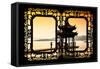 China 10MKm2 Collection - Asian Window - Water Temple at sunset-Philippe Hugonnard-Framed Stretched Canvas