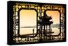 China 10MKm2 Collection - Asian Window - Water Temple at sunset-Philippe Hugonnard-Stretched Canvas