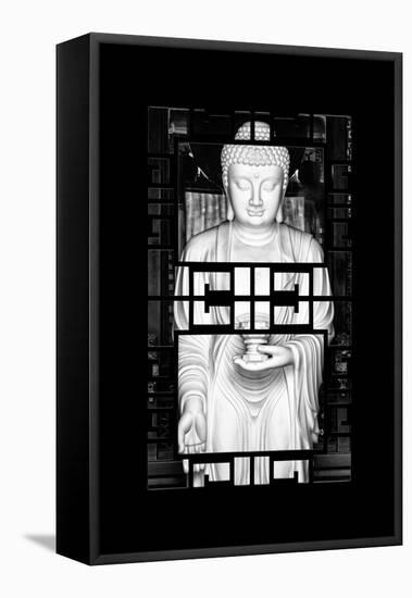 China 10MKm2 Collection - Asian Window - White Buddha-Philippe Hugonnard-Framed Stretched Canvas