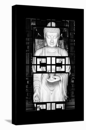 China 10MKm2 Collection - Asian Window - White Buddha-Philippe Hugonnard-Stretched Canvas