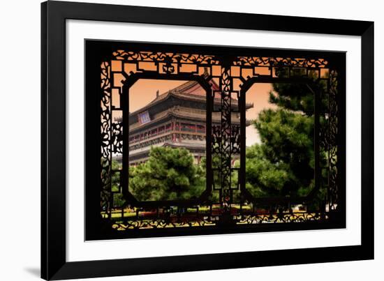 China 10MKm2 Collection - Asian Window - Xi'an Temple at Sunset-Philippe Hugonnard-Framed Photographic Print