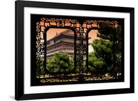 China 10MKm2 Collection - Asian Window - Xi'an Temple at Sunset-Philippe Hugonnard-Framed Photographic Print