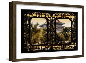 China 10MKm2 Collection - Asian Window - Xi'an Temple at Sunset-Philippe Hugonnard-Framed Photographic Print