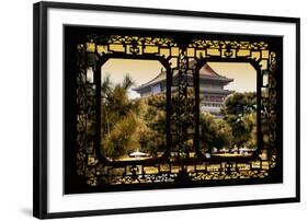 China 10MKm2 Collection - Asian Window - Xi'an Temple at Sunset-Philippe Hugonnard-Framed Photographic Print