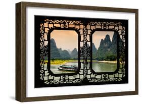 China 10MKm2 Collection - Asian Window - Yangshuo Li River-Philippe Hugonnard-Framed Photographic Print