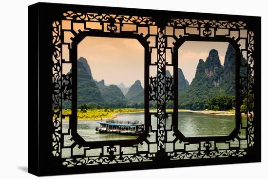 China 10MKm2 Collection - Asian Window - Yangshuo Li River-Philippe Hugonnard-Stretched Canvas