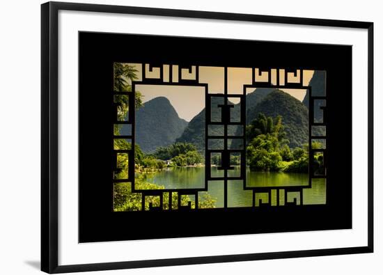 China 10MKm2 Collection - Asian Window - Yangshuo Li River-Philippe Hugonnard-Framed Photographic Print