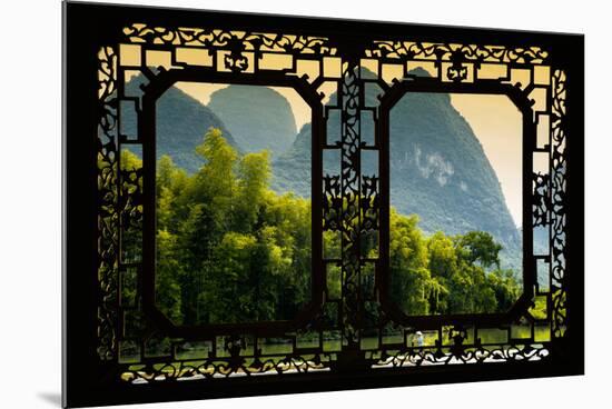 China 10MKm2 Collection - Asian Window - Yangshuo Li River-Philippe Hugonnard-Mounted Photographic Print