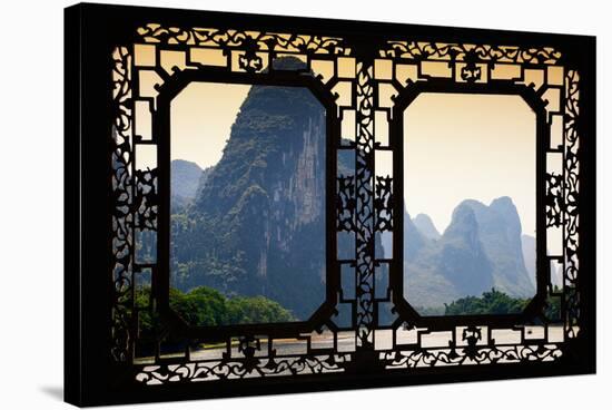 China 10MKm2 Collection - Asian Window - Yangshuo Li River-Philippe Hugonnard-Stretched Canvas