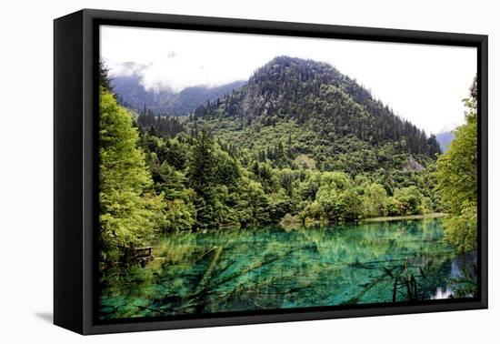 China 10MKm2 Collection - Beautiful Lake in the Jiuzhaigou National Park-Philippe Hugonnard-Framed Stretched Canvas