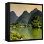 China 10MKm2 Collection - Beautiful Scenery of Yangshuo at sunset-Philippe Hugonnard-Framed Stretched Canvas