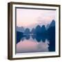 China 10MKm2 Collection - Beautiful Scenery of Yangshuo with Karst Mountains at Pastel Sunrise-Philippe Hugonnard-Framed Photographic Print