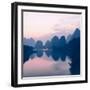 China 10MKm2 Collection - Beautiful Scenery of Yangshuo with Karst Mountains at Pastel Sunrise-Philippe Hugonnard-Framed Photographic Print