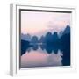 China 10MKm2 Collection - Beautiful Scenery of Yangshuo with Karst Mountains at Pastel Sunrise-Philippe Hugonnard-Framed Photographic Print