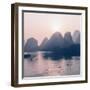 China 10MKm2 Collection - Beautiful Scenery of Yangshuo with Karst Mountains at Pastel Sunrise-Philippe Hugonnard-Framed Photographic Print