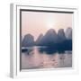 China 10MKm2 Collection - Beautiful Scenery of Yangshuo with Karst Mountains at Pastel Sunrise-Philippe Hugonnard-Framed Photographic Print