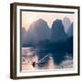 China 10MKm2 Collection - Beautiful Scenery of Yangshuo with Karst Mountains at Pastel Sunrise-Philippe Hugonnard-Framed Photographic Print