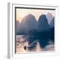 China 10MKm2 Collection - Beautiful Scenery of Yangshuo with Karst Mountains at Pastel Sunrise-Philippe Hugonnard-Framed Photographic Print