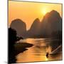 China 10MKm2 Collection - Beautiful Scenery of Yangshuo with Karst Mountains at Sunrise-Philippe Hugonnard-Mounted Photographic Print