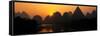 China 10MKm2 Collection - Beautiful Scenery of Yangshuo with Karst Mountains at Sunrise-Philippe Hugonnard-Framed Stretched Canvas