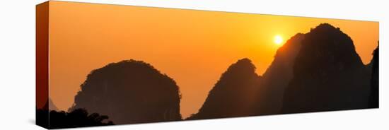 China 10MKm2 Collection - Beautiful Scenery of Yangshuo with Karst Mountains at Sunrise-Philippe Hugonnard-Stretched Canvas