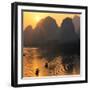 China 10MKm2 Collection - Beautiful Scenery of Yangshuo with Karst Mountains at Sunrise-Philippe Hugonnard-Framed Photographic Print