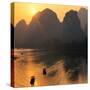 China 10MKm2 Collection - Beautiful Scenery of Yangshuo with Karst Mountains at Sunrise-Philippe Hugonnard-Stretched Canvas