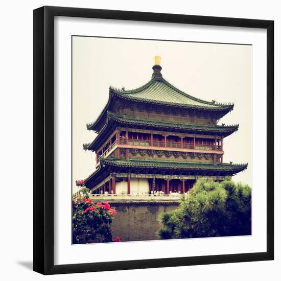China 10MKm2 Collection - Bell Tower 14th Century - Xi'an City-Philippe Hugonnard-Framed Photographic Print