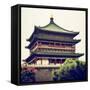 China 10MKm2 Collection - Bell Tower 14th Century - Xi'an City-Philippe Hugonnard-Framed Stretched Canvas