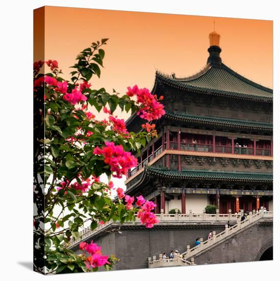 China 10MKm2 Collection - Bell Tower 14th Century - Xi'an City-Philippe Hugonnard-Stretched Canvas