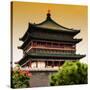 China 10MKm2 Collection - Bell Tower 14th Century - Xi'an City-Philippe Hugonnard-Stretched Canvas