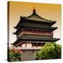 China 10MKm2 Collection - Bell Tower 14th Century - Xi'an City-Philippe Hugonnard-Stretched Canvas