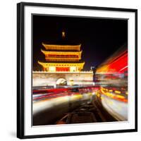 China 10MKm2 Collection - Bell Tower 14th Century - Xi'an City-Philippe Hugonnard-Framed Photographic Print