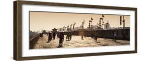 China 10MKm2 Collection - Bike Ride on the Ramparts of the City at Sunset - Xi'an City-Philippe Hugonnard-Framed Photographic Print
