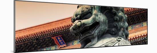 China 10MKm2 Collection - Bronze Chinese Lion in Forbidden City-Philippe Hugonnard-Mounted Photographic Print